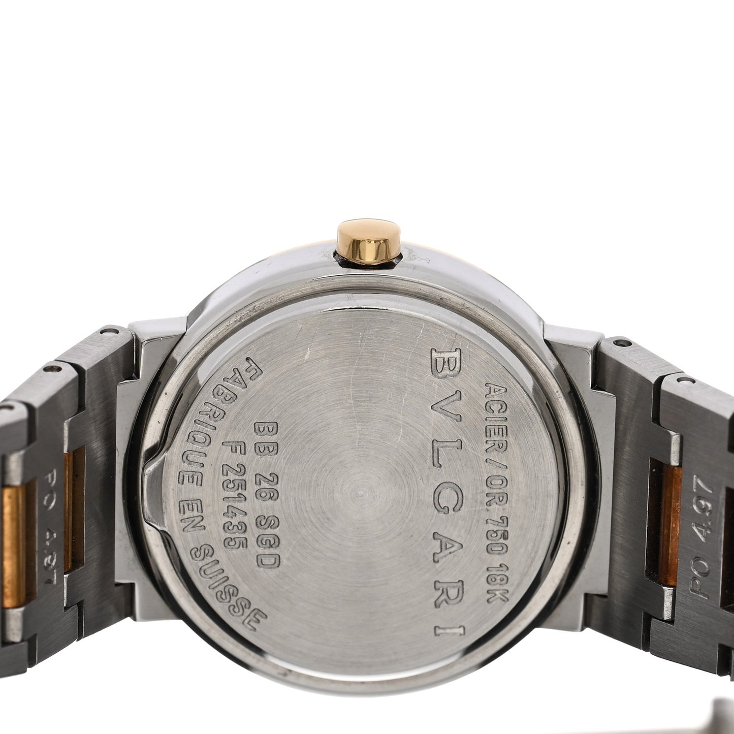 Stainless Steel 18K Yellow Gold 26mm Quartz Watch Black
