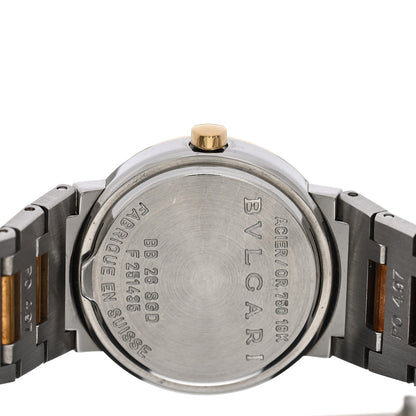Bulgari Stainless Steel 18K Yellow Gold 26mm Quartz Watch Black 4 of 5