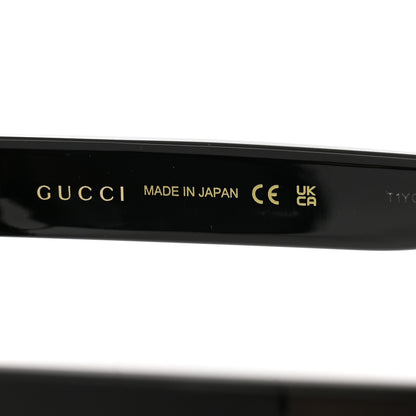 Gucci Acetate Round Sunglasses GG 0035S Black 5 of 8