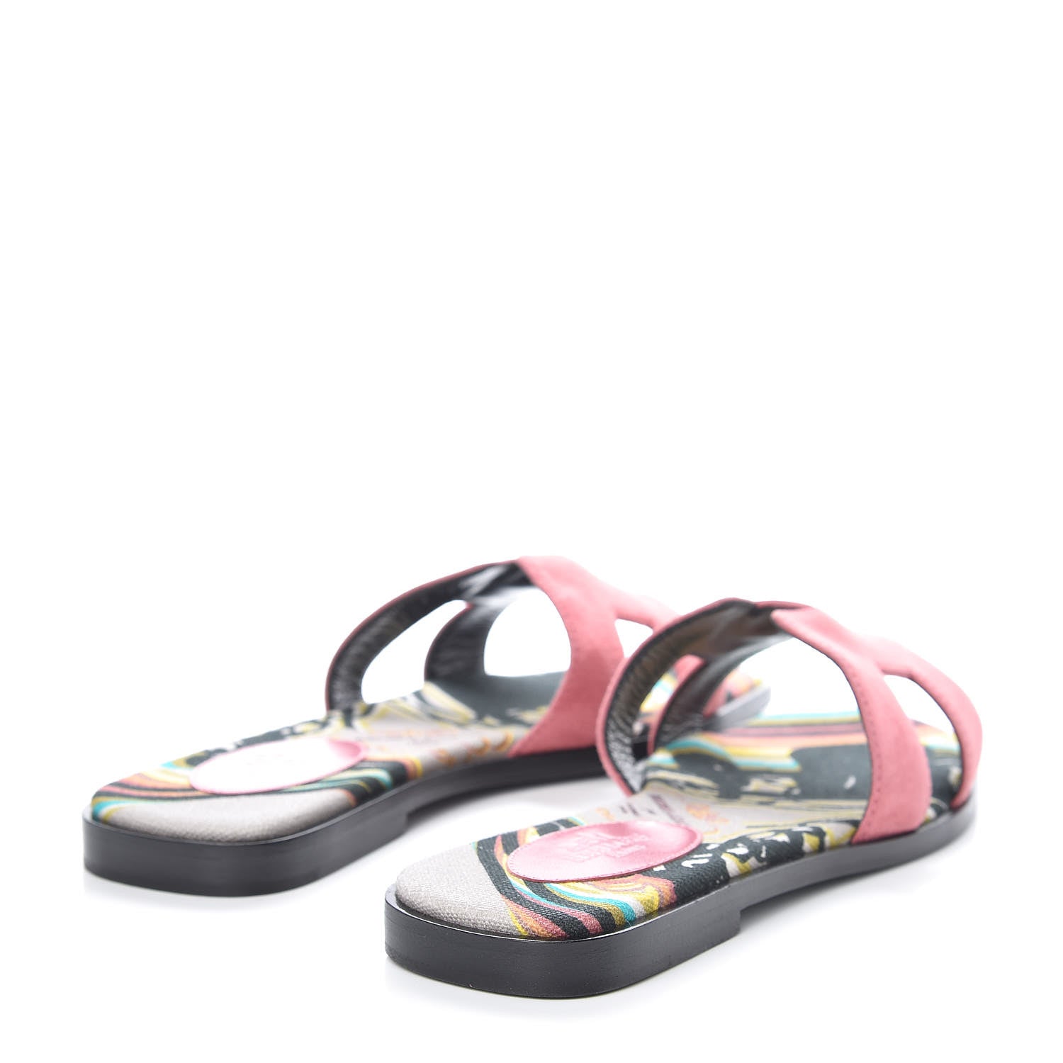Hermes Suede Goatskin Oran Sandals 36 Rose De Venice 4 of 8
