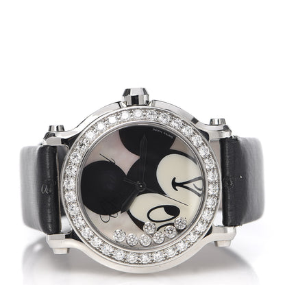 Chopard Stainless Steel Satin Diamond Bezel Mother of Pearl 36mm Happy Sport Mickey Mouse Quartz Watch 2 of 4
