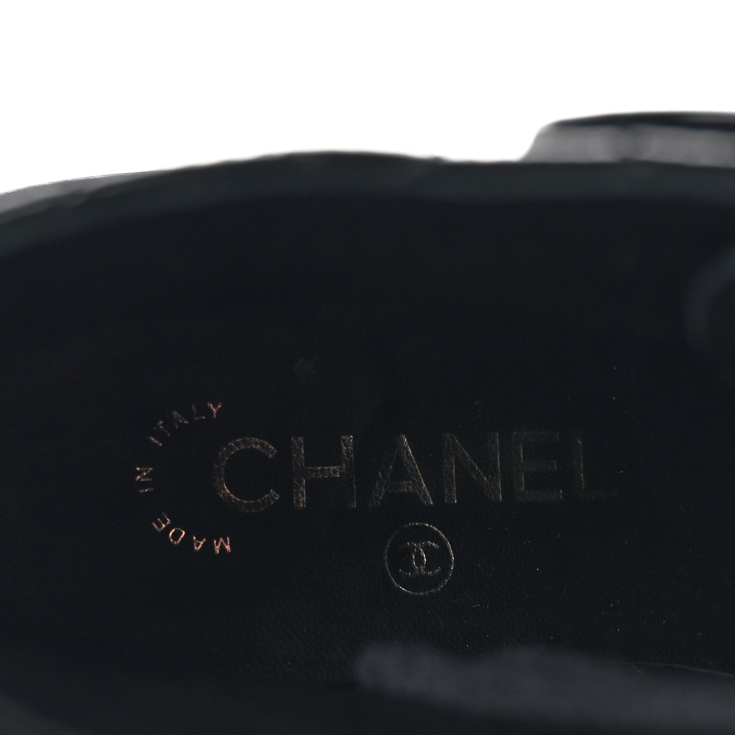 Chanel Shiny Calfskin Quilted Lace Up Combat Boots 37 Black 8 of 9