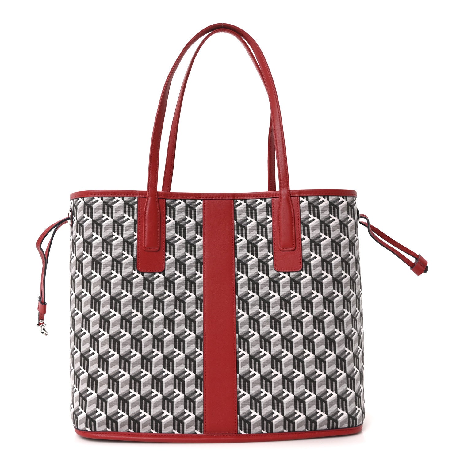 MCM Visetos Medium Liz Reversible Shopper Tote Candy Red 11 of 16