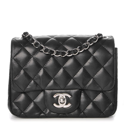 Chanel Lambskin Quilted Mini Square Flap Black 1 of 8