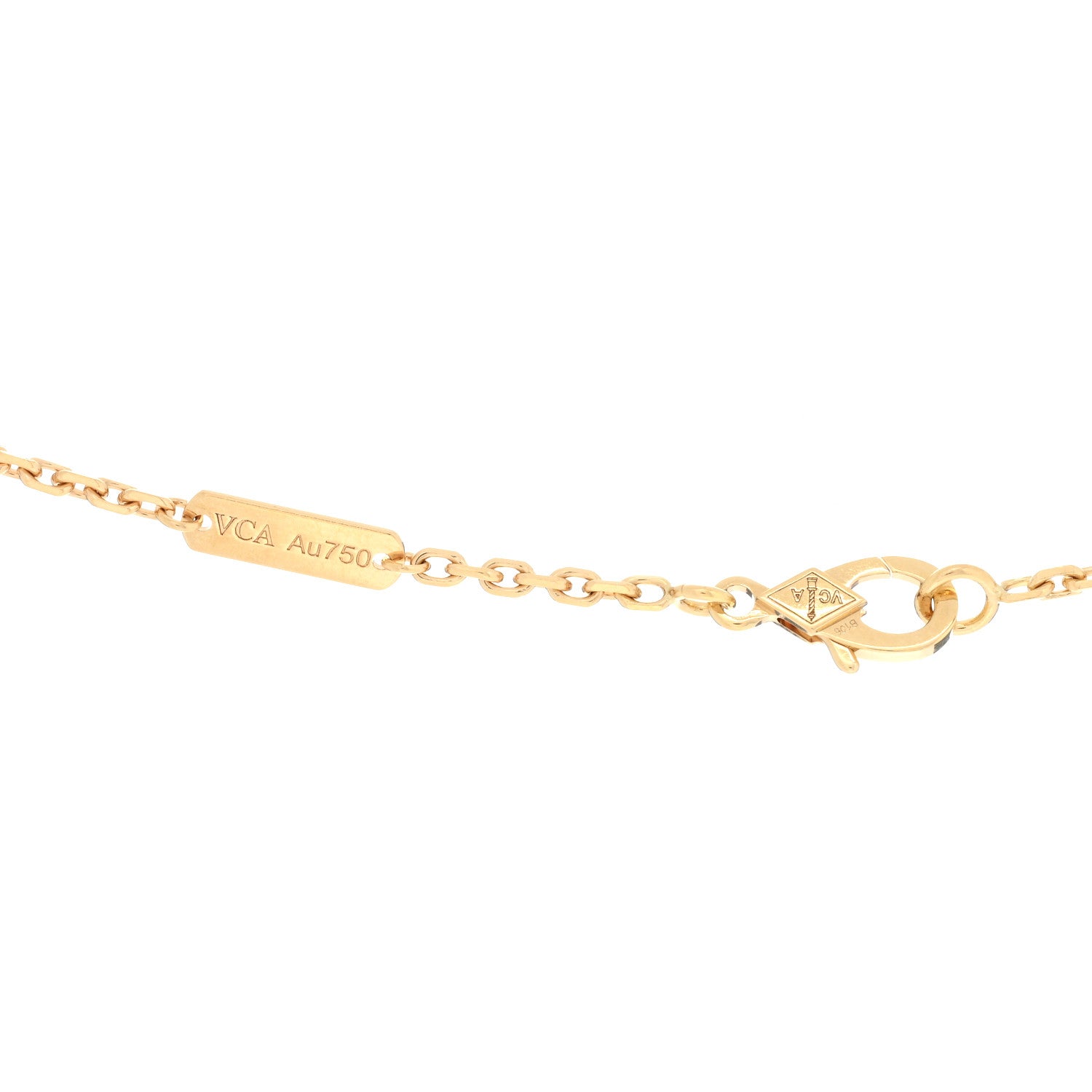 Van Cleef & Arpels 18K Yellow Gold Guilloche Magic Alhambra Long Necklace 4 of 5