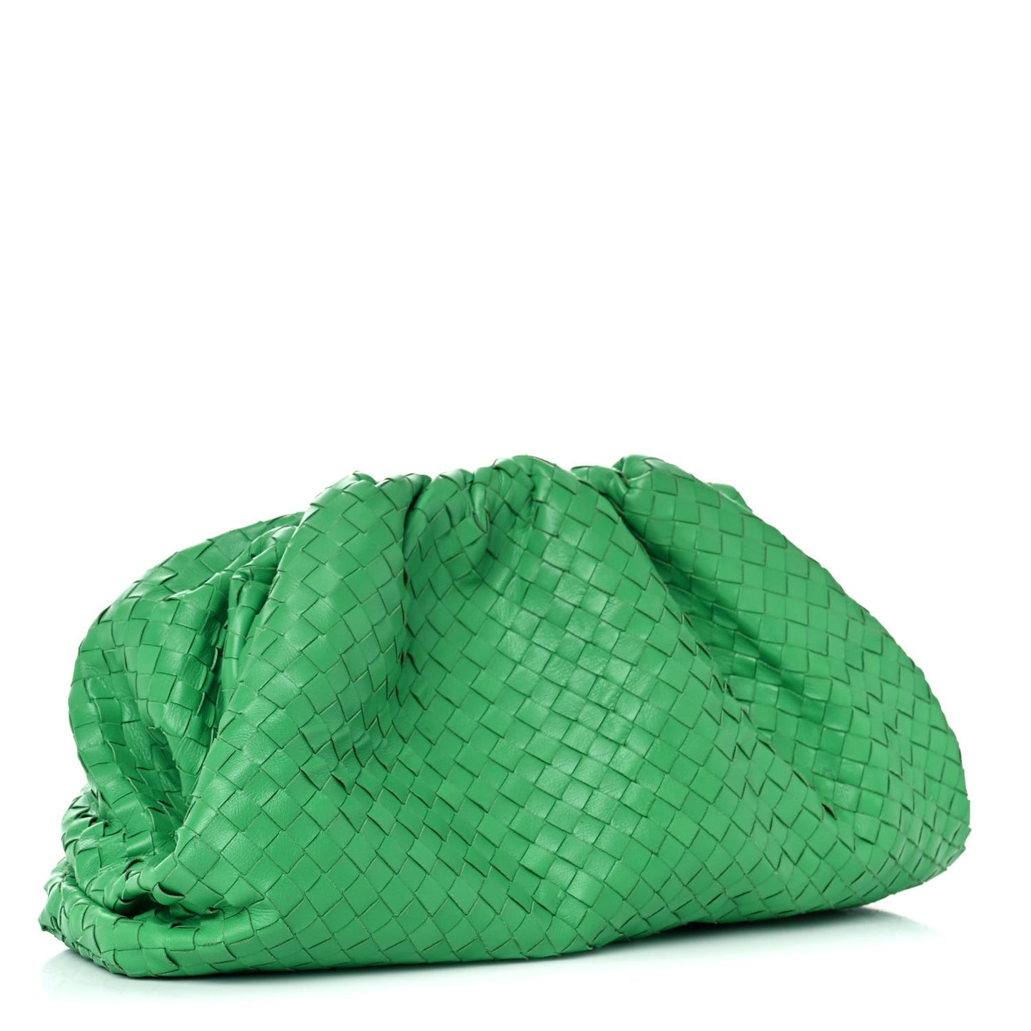 Nappa Maxi Intrecciato The Pouch Oversized Clutch Racing Green