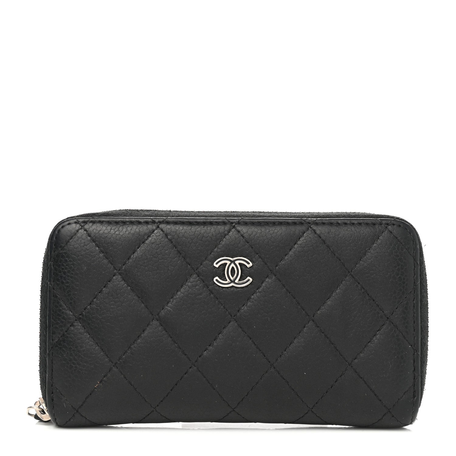 Chanel Caviar Quilted Medium Zip Around Wallet Black 1 of 9