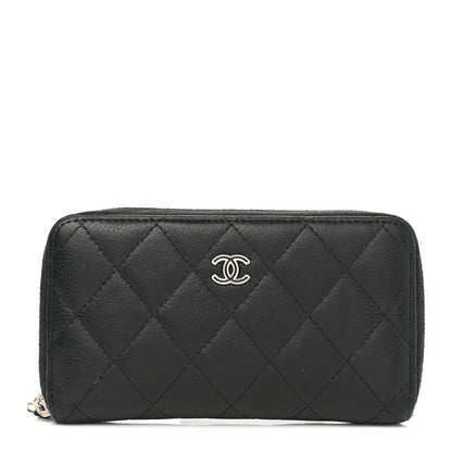 Chanel Caviar Quilted Medium Zip Around Wallet Black 1 of 9