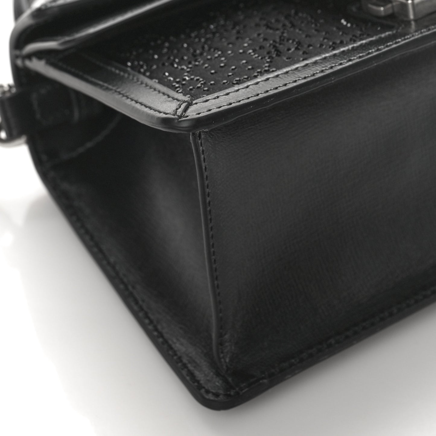 Satin Crystal GG Monogram Mini Dionysus Top Handle Bag Black