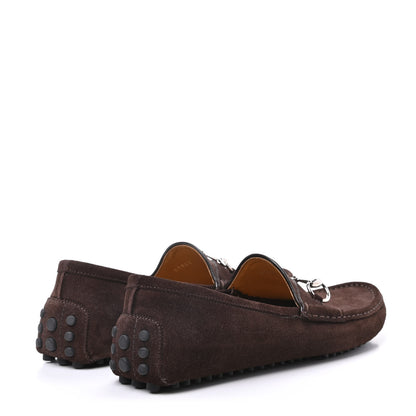 Gucci Suede Mens Horsebit Driver Loafer 9.5 Brown 4 of 10