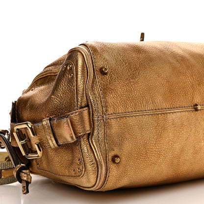 Chloe Metallic Calfskin Crystal Paddington Satchel Gold 9 of 19