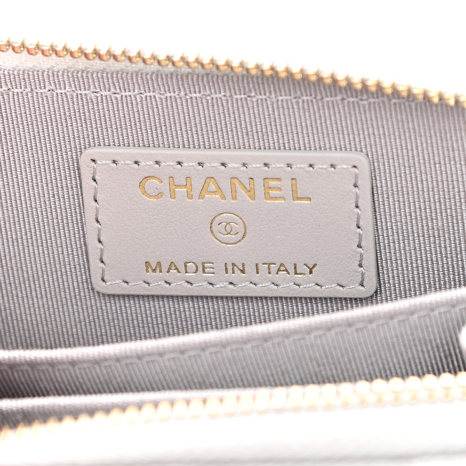 Chanel Caviar Quilted Zip Coin Purse Grey 6 of 8