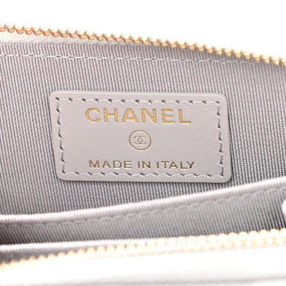 Chanel Caviar Quilted Zip Coin Purse Grey 6 of 8