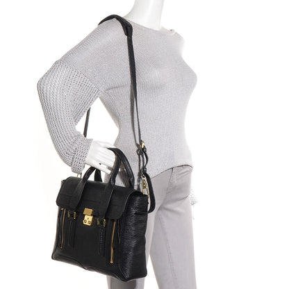 3.1 Phillip Lim 3.1 Leather Medium Pashli Satchel Black 2 of 12