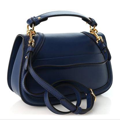 Gucci Roxy Calfskin Medium Blondie Top Handle Bag Blue Agata 3 of 10