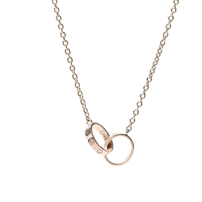 Cartier 18K Pink Gold Interlocking LOVE Necklace 4 of 8