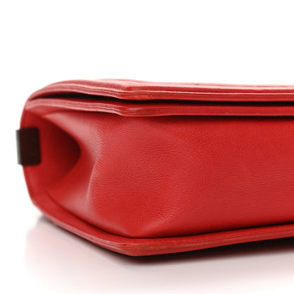 Chanel Calfskin Double Stitch New Medium Boy Flap Red 9 of 10