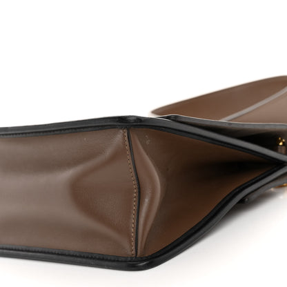 Fendi Vitello Century F is Fendi Bi-Color FF 1974 Embossed Kan I Shoulder Bag Maya Black 9 of 10