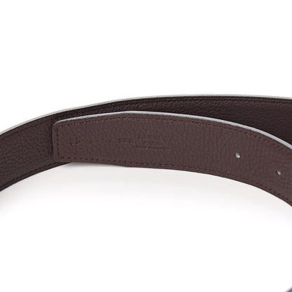 Hermes Box Togo 32mm Constance H Belt 85 Black Chocolate 5 of 7