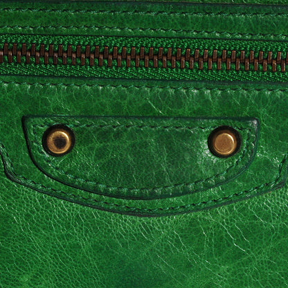 Balenciaga Agneau Classic Hardware Money Wallet Vert Poker 8 of 8