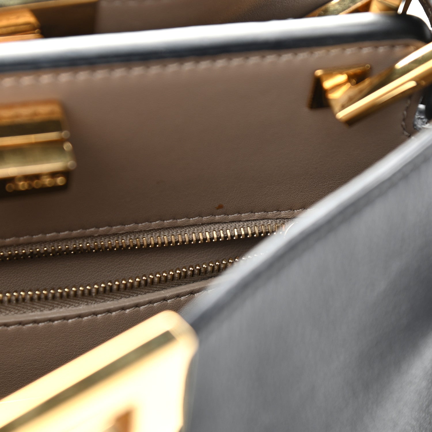 Fendi Vitello Medium Peekaboo Iconic Essentially Satchel Black 6 of 11