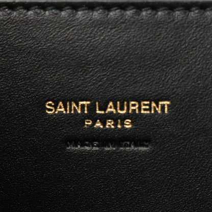 Saint Laurent Smooth Calfskin Suede Medium Reversible Monogram Kate Satchel Black 6 of 13