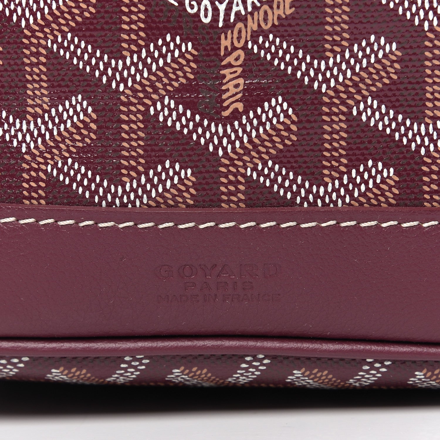 Goyard Goyardine Petit Flot Bucket Bag PM Burgundy 8 of 8