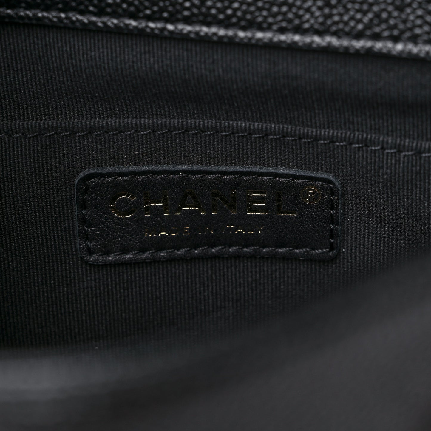 Shiny Caviar Quilted Small Duma Pockets Drawstring Backpack Black