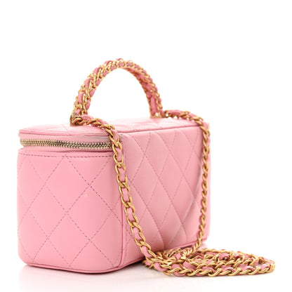 Chanel Lambskin Quilted Pick Me Up Vanity Case Pink 3 of 15