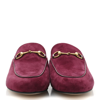 Gucci Suede Cachemire Malaga Kid Womens Princetown Slippers 40 Burgundy 3 of 9