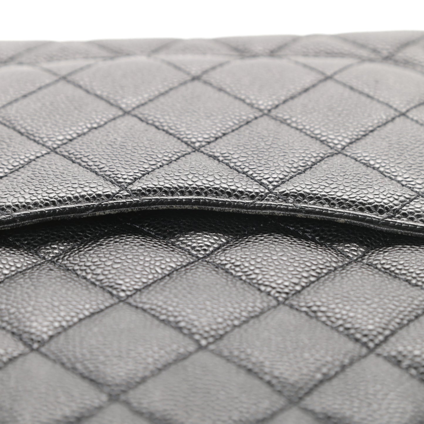 Caviar Quilted Petit Shopping Tote PST Black