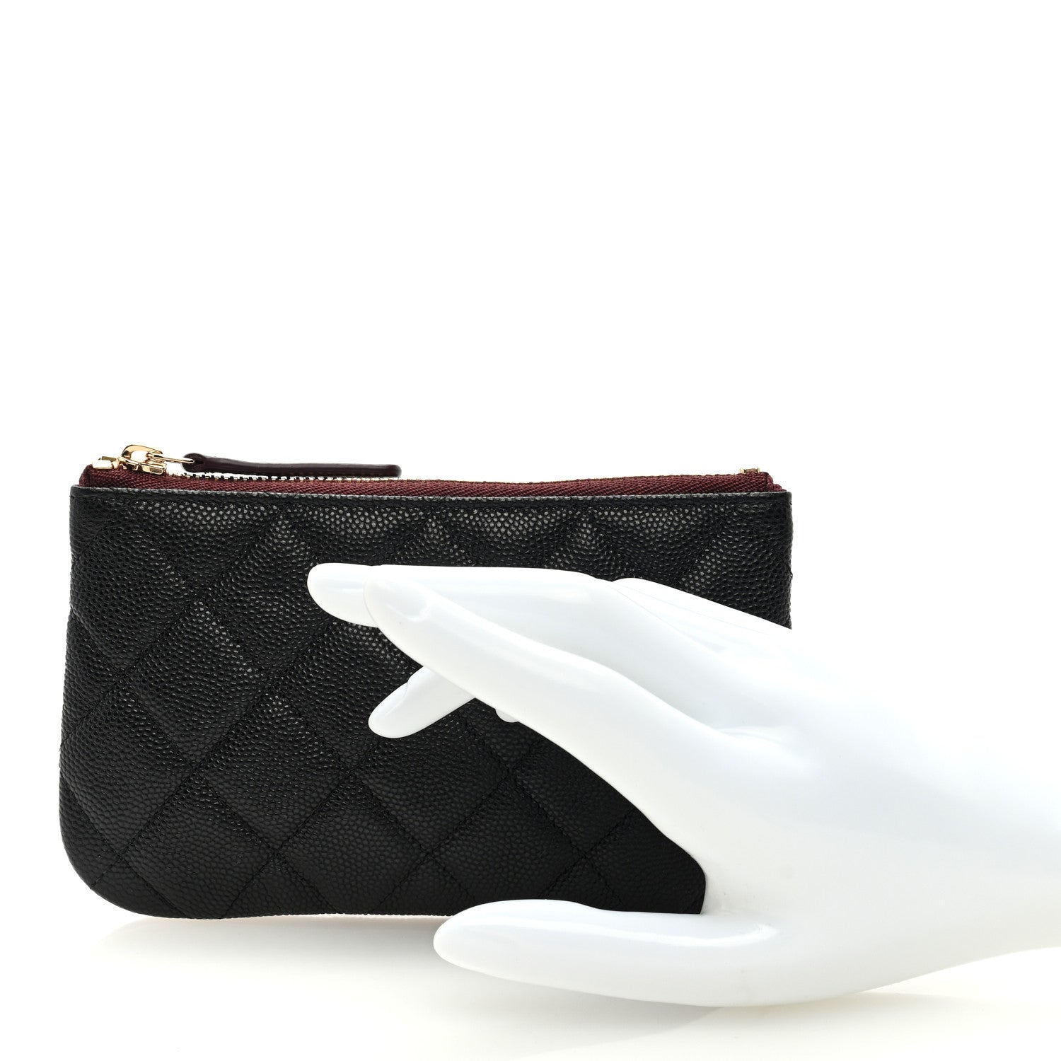 Chanel Caviar Quilted Small Cosmetic Case Black 2 of 7