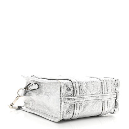 Balenciaga Metallic Calfskin XXS Bazar Shopper Tote Silver Hardware 4 of 10