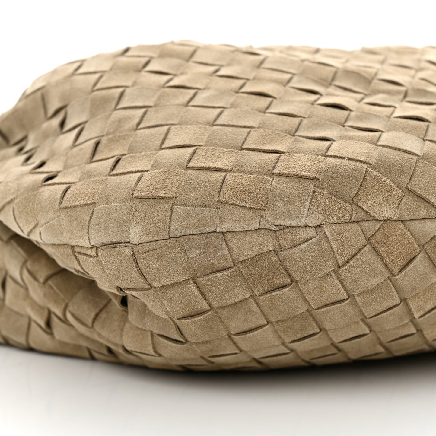 Suede Calfskin Intrecciato Teen Jodie Hobo Beige
