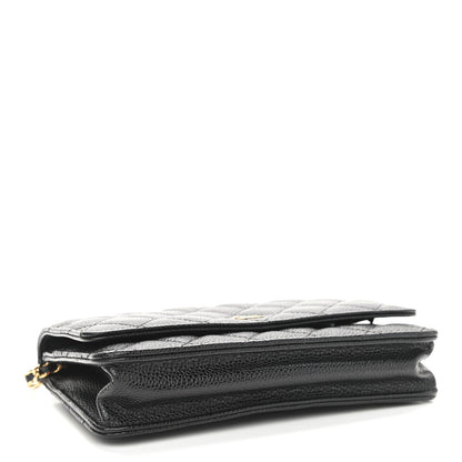 Chanel Caviar Quilted Wallet On Chain WOC Black 4 of 10
