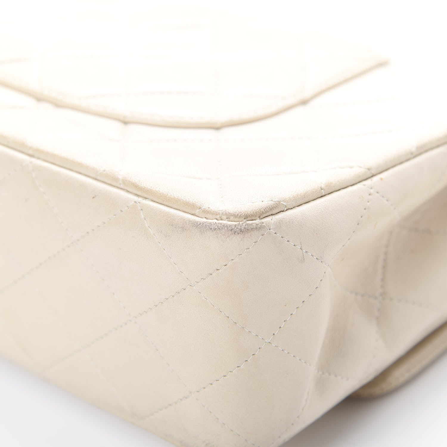 Chanel Lambskin Quilted Medium Double Flap Beige 11 of 22