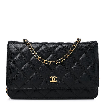 Chanel Caviar Quilted Wallet on Chain WOC Black 1 of 10