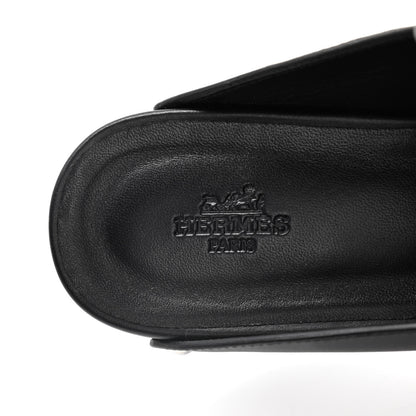 Hermes Calfskin Calya Mules 39 Black 9 of 15