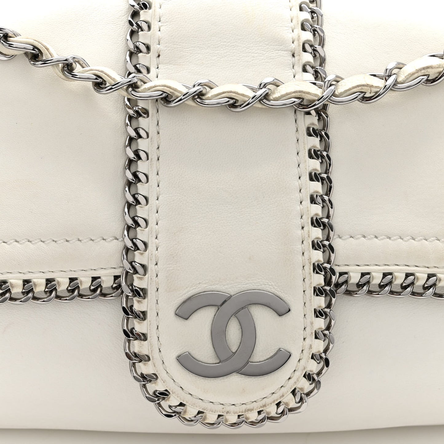 Lambskin Mini Madison Flap White