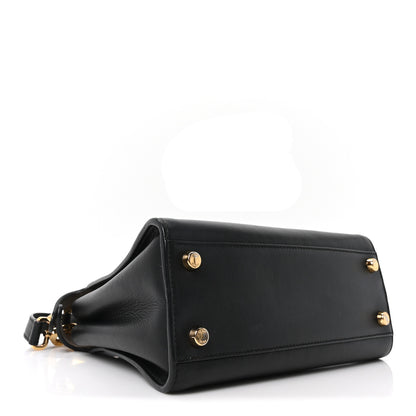 Fendi Vitello Tahiti Burro Medium Peekaboo Iconic Essentially Satchel Black Corda 4 of 9