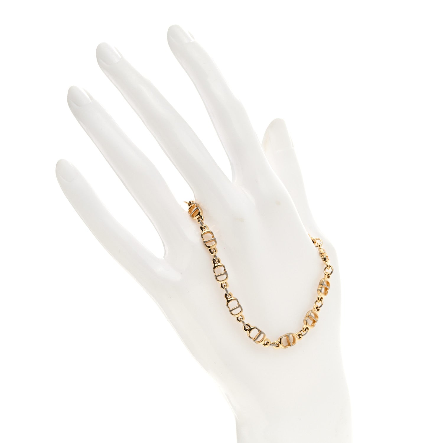 Christian Dior Metal CD Chain Bracelet Gold 2 of 4