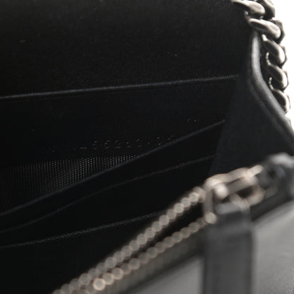 Saint Laurent Smooth Calfskin Classic Monogram Pins Kate Tassel Chain Wallet Black 7 of 18