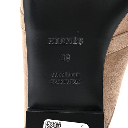 Hermes Suede Goatskin Oz Mules 39 Beige Sable 6 of 9