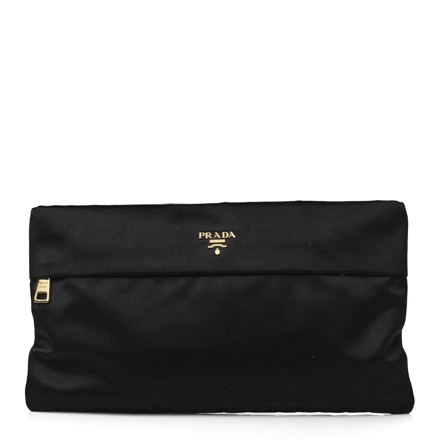 Prada Satin Raso Evening Clutch Black 1 of 7