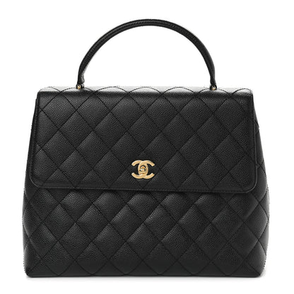 Chanel Caviar Quilted Jumbo Kelly Flap Black 1 of 9