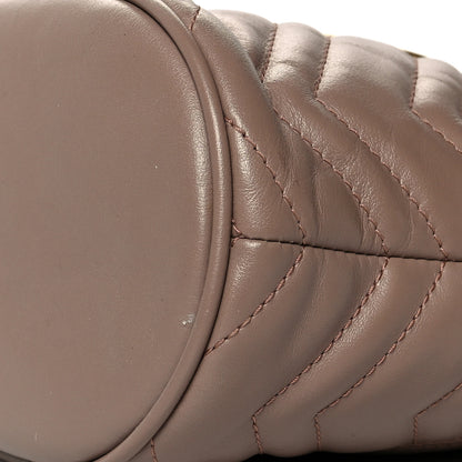 Gucci Calfskin Matelasse Mini GG Marmont 2.0 Bucket Bag Porcelain Rose 9 of 9