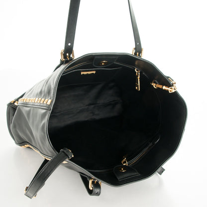 Miu Miu Soft Calf Studded Shopping Tote Nero Black 5 of 9