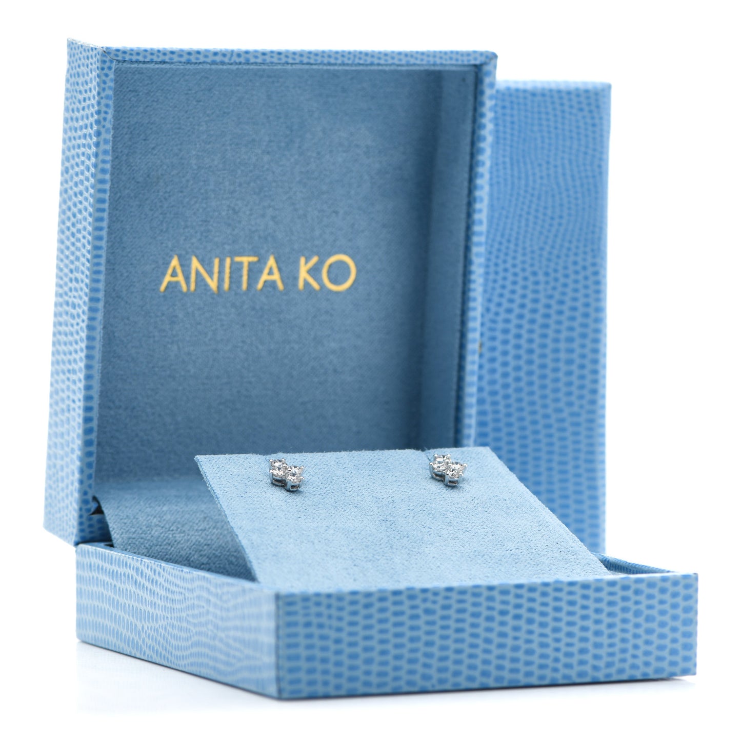18K White Gold Diamond Vivi Stud Earrings