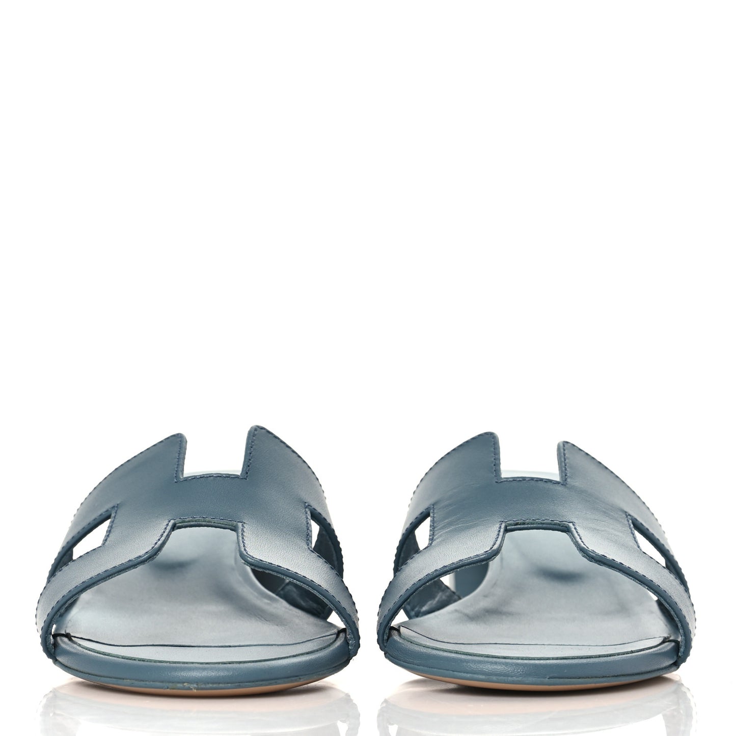Calfskin Oasis Sandals 36 Bleu Velvet