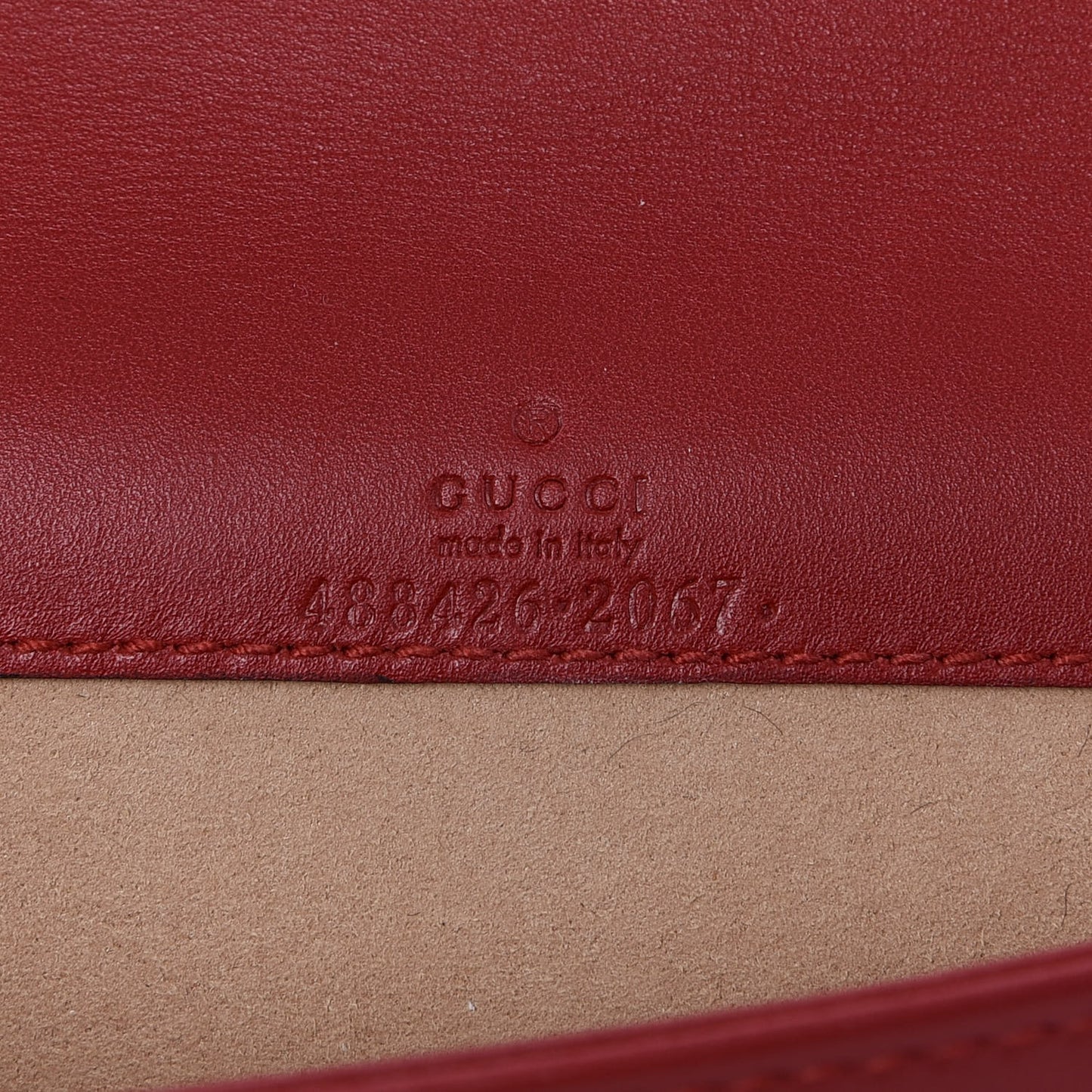 Calfskin Matelasse GG Marmont Mini Bag Hibiscus Red